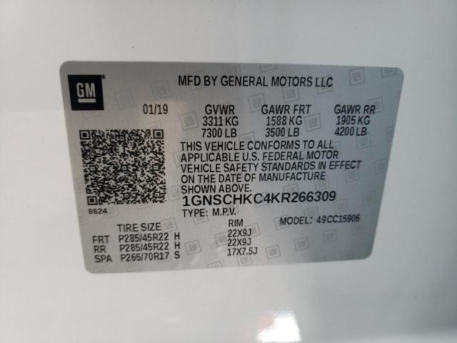 Photo 10 from auction – 2019 CHEVROLET SUBURBAN C with VIN 1GNSCHKC4KR266309