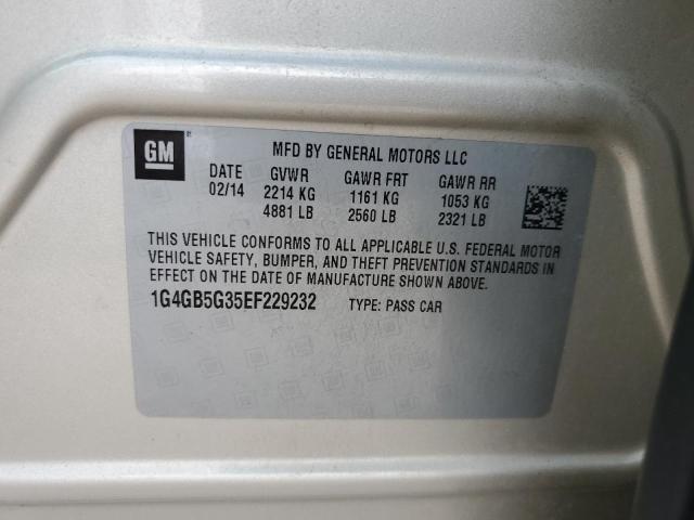 Photo 10 from auction – 2014 BUICK LACROSSE with VIN 1G4GB5G35EF229232