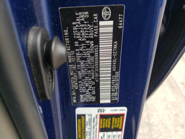 Photo 10 from auction – 2011 TOYOTA CAMRY BASE with VIN 4T1BF3EK6BU688953