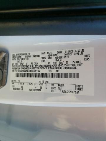 Photo 10 from auction – 2014 FORD ESCAPE SE with VIN 1FMCU9GX5EUB54109