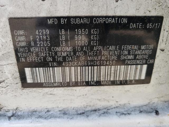 Photo 10 from auction – 2017 SUBARU IMPREZA PR with VIN 4S3GKAB69H3619450
