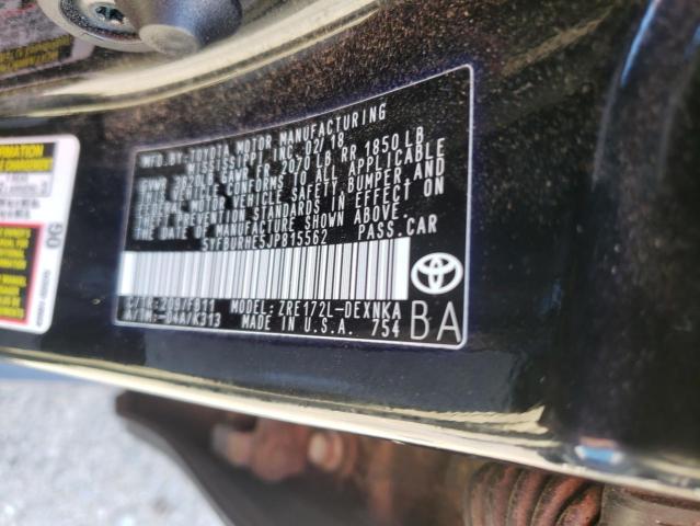 Photo 10 from auction – 2018 TOYOTA COROLLA L with VIN 5YFBURHE5JP815562
