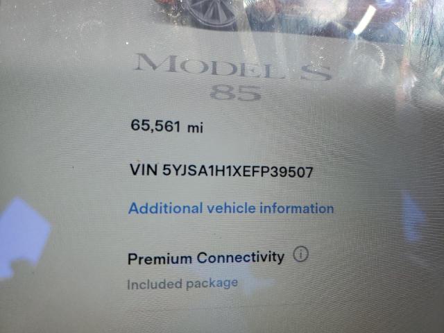 Photo 8 from auction – 2014 TESLA MODEL S with VIN 5YJSA1H1XEFP39507