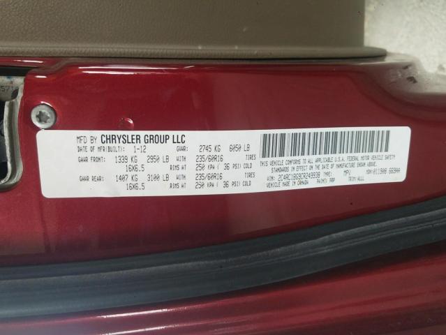 Photo 10 from auction – 2012 CHRYSLER TOWN & COU with VIN 2C4RC1BG9CR249938