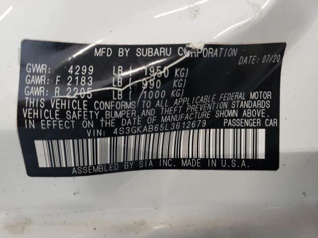 Photo 10 from auction – 2020 SUBARU IMPREZA with VIN 4S3GKAB65L3612679