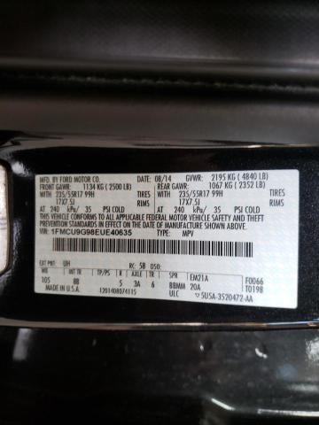 Photo 10 from auction – 2014 FORD ESCAPE SE with VIN 1FMCU9G98EUE40635