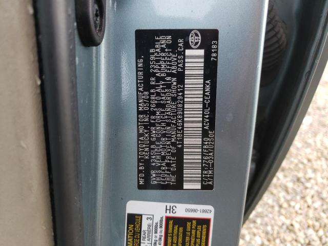 Photo 10 from auction – 2009 TOYOTA CAMRY BASE with VIN 4T1BE46K89U829412
