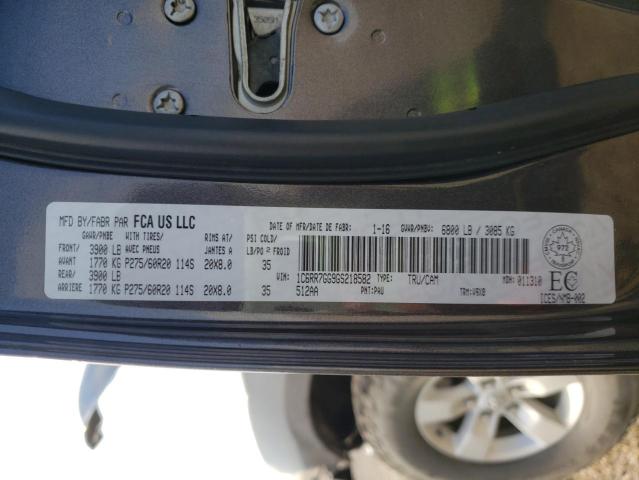 Photo 10 from auction – 2016 RAM 1500 SLT with VIN 1C6RR7GG9GS218582