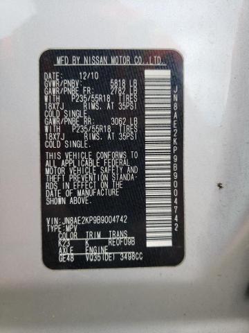Photo 10 from auction – 2011 NISSAN QUEST S with VIN JN8AE2KP9B9004742