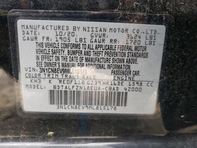 Photo 10 from auction – 2021 NISSAN VERSA SV with VIN 3N1CN8EV9ML815178