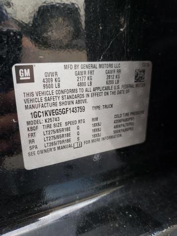 Photo 10 from auction – 2016 CHEVROLET SILVERADO with VIN 1GC1KVEG5GF143759