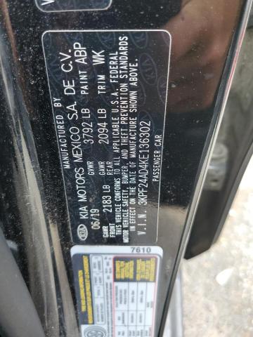 Photo 10 from auction – 2019 KIA FORTE FE with VIN 3KPF24AD4KE136302