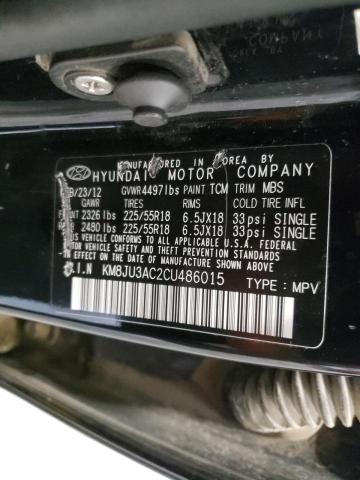 Photo 10 from auction – 2012 HYUNDAI TUCSON GLS with VIN KM8JU3AC2CU486015
