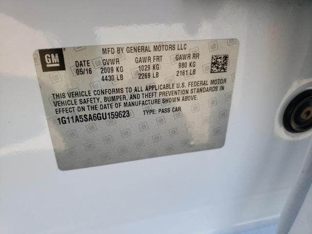 Photo 10 from auction – 2016 CHEVROLET MALIBU LIM with VIN 1G11A5SA6GU159623