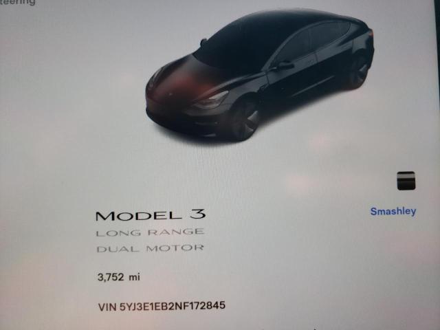 Photo 8 from auction – 2022 TESLA MODEL 3 with VIN 5YJ3E1EB2NF172845