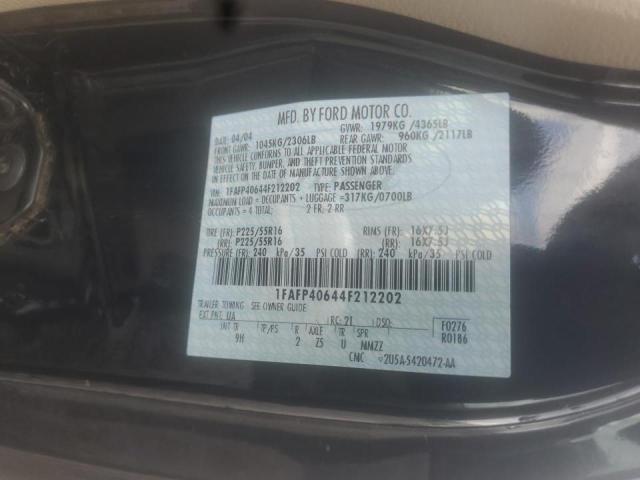 Photo 10 from auction – 2004 FORD MUSTANG with VIN 1FAFP40644F212202