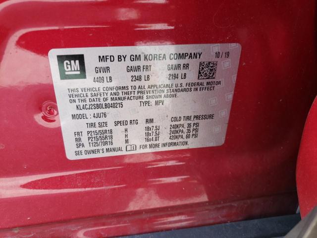 Foto 10 de la subasta – 2020 BUICK ENCORE SPO con VIN KL4CJ2SB0LB040215