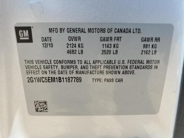 Photo 10 from auction – 2011 CHEVROLET IMPALA LTZ with VIN 2G1WC5EM1B1187789
