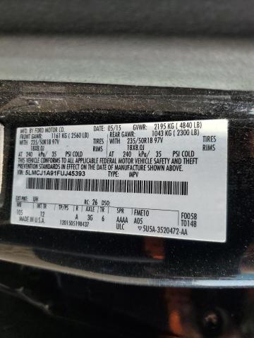 Photo 10 from auction – 2015 LINCOLN MKC with VIN 5LMCJ1A91FUJ45393