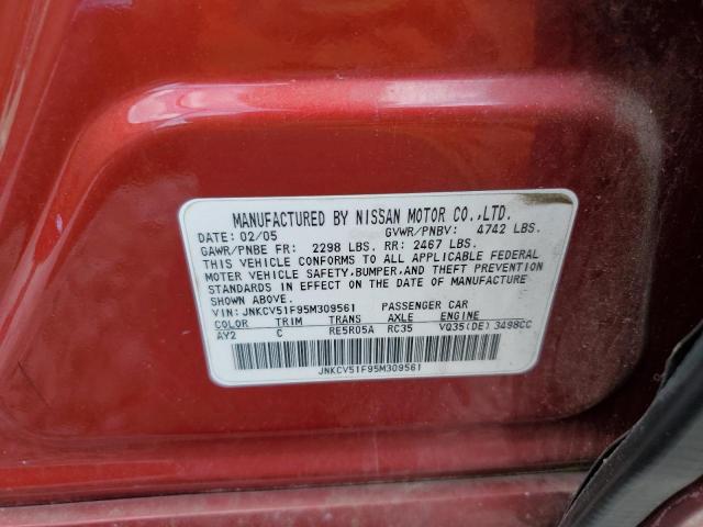 Photo 10 from auction – 2005 INFINITI G35 with VIN JNKCV51F95M309561
