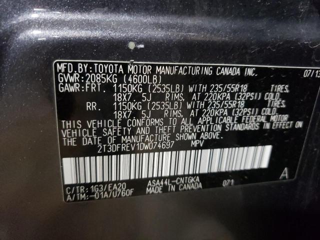 Photo 10 from auction – 2013 TOYOTA RAV4 LIMIT with VIN 2T3DFREV1DW074697