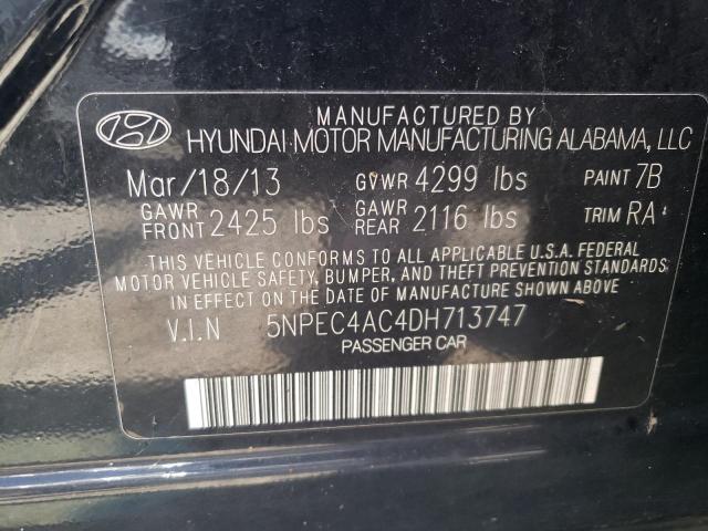 Photo 10 from auction – 2013 HYUNDAI SONATA SE with VIN 5NPEC4AC4DH713747