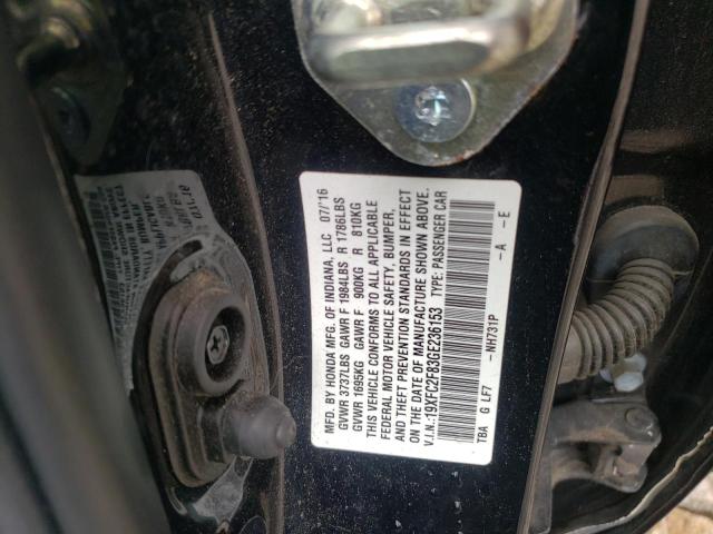 Photo 10 from auction – 2016 HONDA CIVIC EX with VIN 19XFC2F83GE236153
