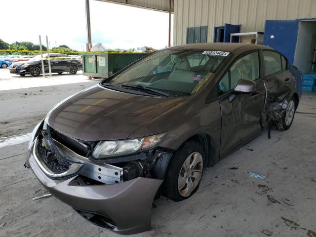 Photo 2 from auction – 2013 HONDA CIVIC LX with VIN 19XFB2F51DE094342