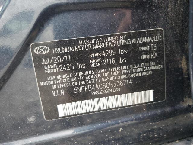Photo 10 from auction – 2012 HYUNDAI SONATA GLS with VIN 5NPEB4AC8CH336714
