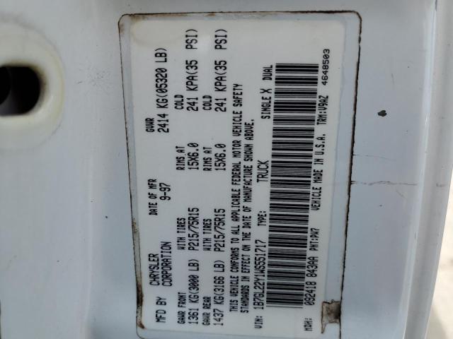 Photo 10 from auction – 1998 DODGE DAKOTA with VIN 1B7GL22Y1WS551717