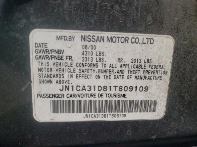 Photo 10 from auction – 2001 NISSAN MAXIMA GXE with VIN JN1CA31D81T609109