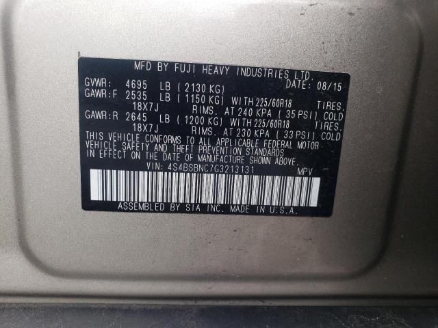 Photo 10 from auction – 2016 SUBARU OUTBACK 2. with VIN 4S4BSBNC7G3213131