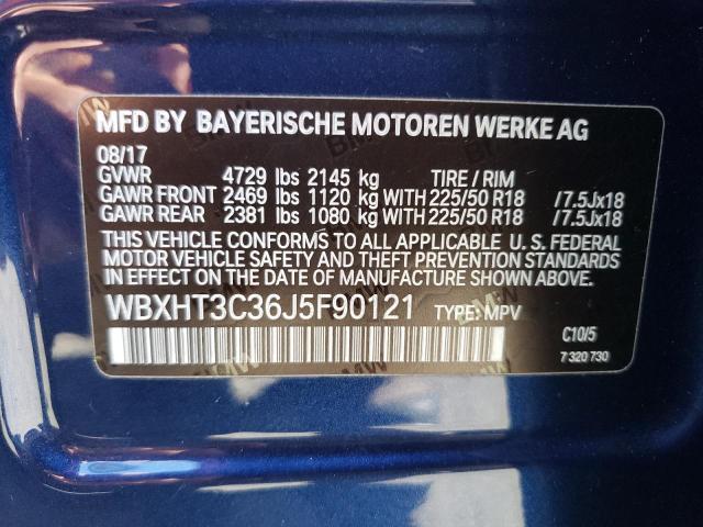 Photo 10 from auction – 2018 BMW X1 XDRIVE2 with VIN WBXHT3C36J5F90121