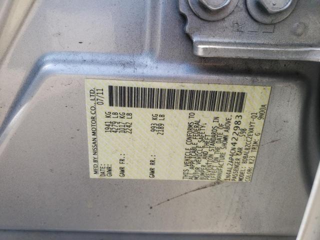 Photo 10 from auction – 2012 NISSAN ALTIMA BAS with VIN 1N4AL2AP4CN422983