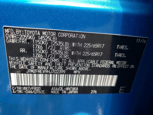Photo 10 from auction – 2017 TOYOTA RAV4 LE with VIN JTMZFREV9HJ702399