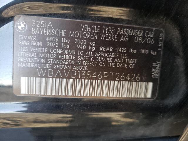 Photo 10 from auction – 2006 BMW 325 I with VIN WBAVB13546PT26426