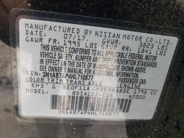 Photo 10 from auction – 2017 NISSAN SENTRA S with VIN 3N1AB7AP4HL710877