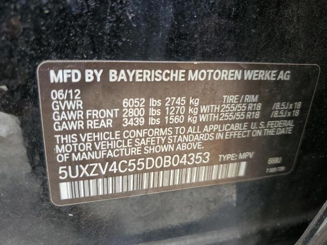 Photo 10 from auction – 2013 BMW X5 XDRIVE3 with VIN 5UXZV4C55D0B04353