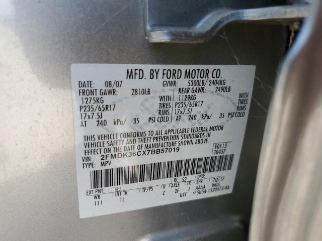 Photo 10 from auction – 2007 FORD EDGE with VIN 2FMDK36CX7BB57019