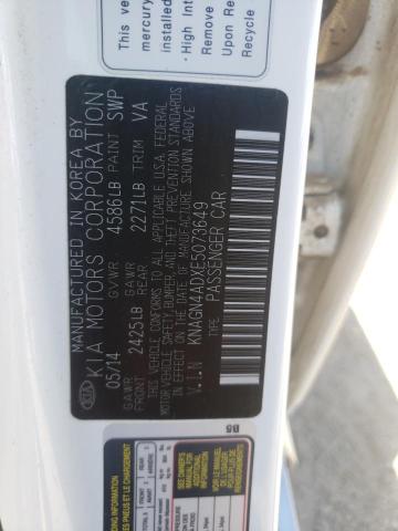 Photo 10 from auction – 2014 KIA OPTIMA HYB with VIN KNAGN4ADXE5073649
