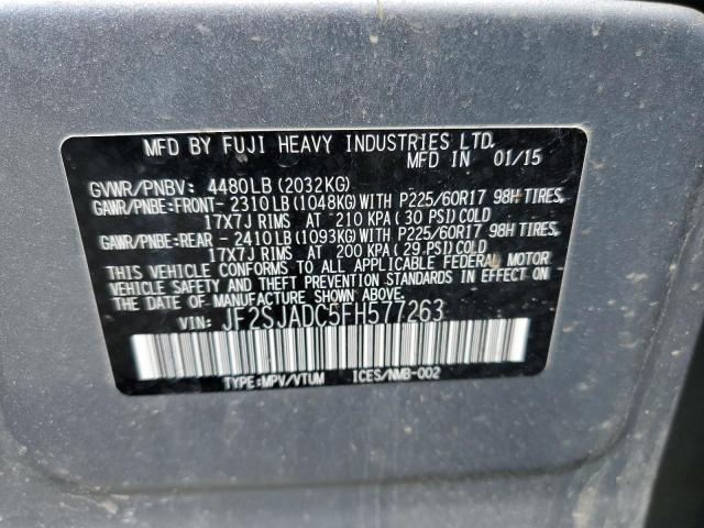 Photo 10 from auction – 2015 SUBARU FORESTER 2 with VIN JF2SJADC5FH577263