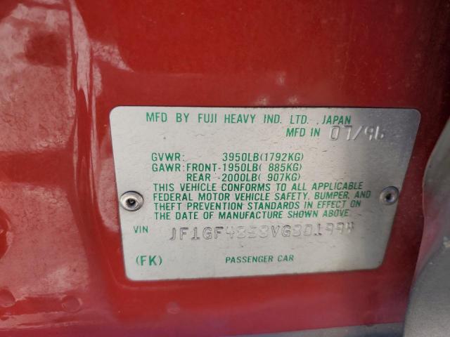 Photo 10 from auction – 1997 SUBARU IMPREZA OU with VIN JF1GF4858VG801994