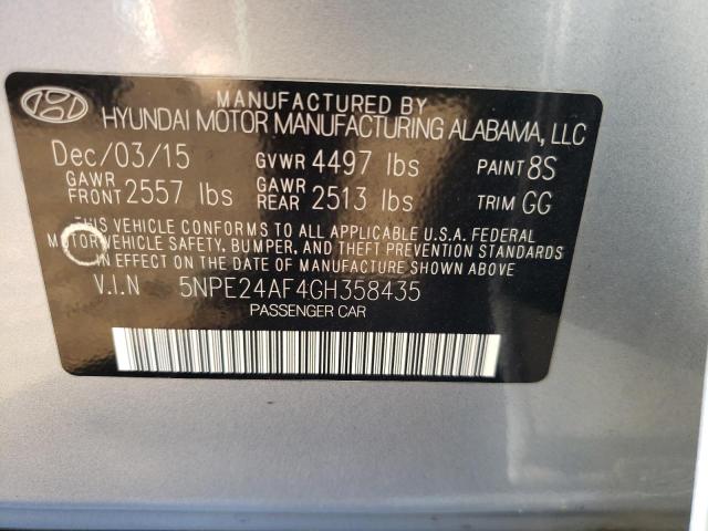Photo 10 from auction – 2016 HYUNDAI SONATA SE with VIN 5NPE24AF4GH358435