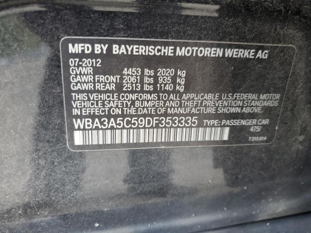 Photo 10 from auction – 2013 BMW 328 I with VIN WBA3A5C59DF353335