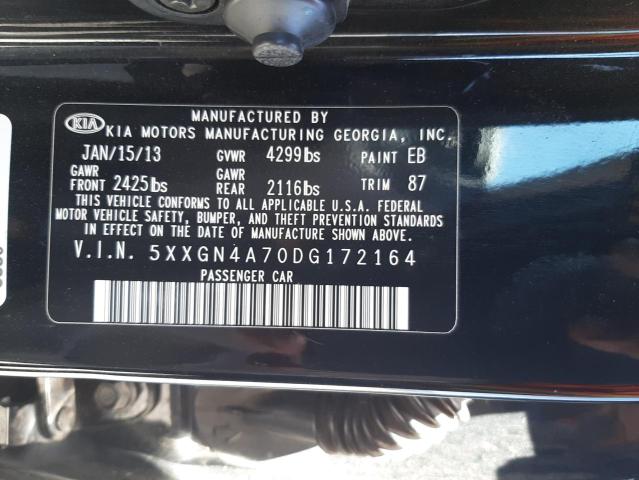 Photo 10 from auction – 2013 KIA OPTIMA EX with VIN 5XXGN4A70DG172164