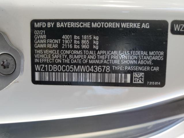 Photo 10 from auction – 2021 TOYOTA SUPRA BASE with VIN WZ1DB0C05MW043678