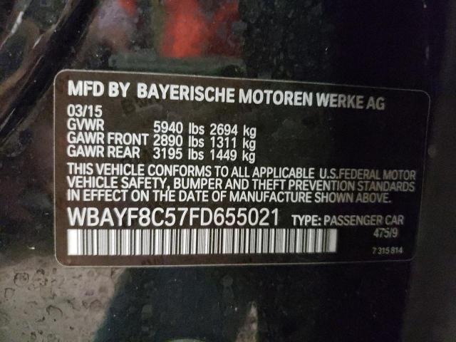 Photo 10 from auction – 2015 BMW 750LI XDRI with VIN WBAYF8C57FD655021