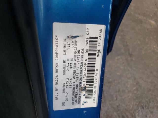 Photo 10 from auction – 2012 MAZDA 3 I with VIN JM1BL1V75C1645916