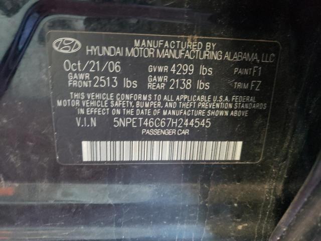 Photo 10 from auction – 2007 HYUNDAI SONATA GLS with VIN 5NPET46C67H244545