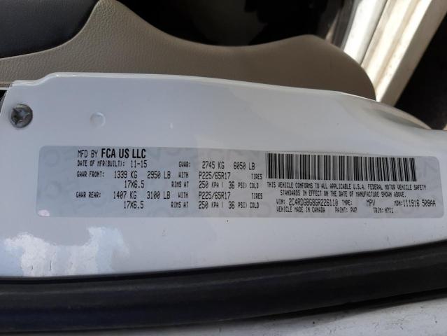 Photo 10 from auction – 2016 DODGE GRAND CARA with VIN 2C4RDGBG8GR226110